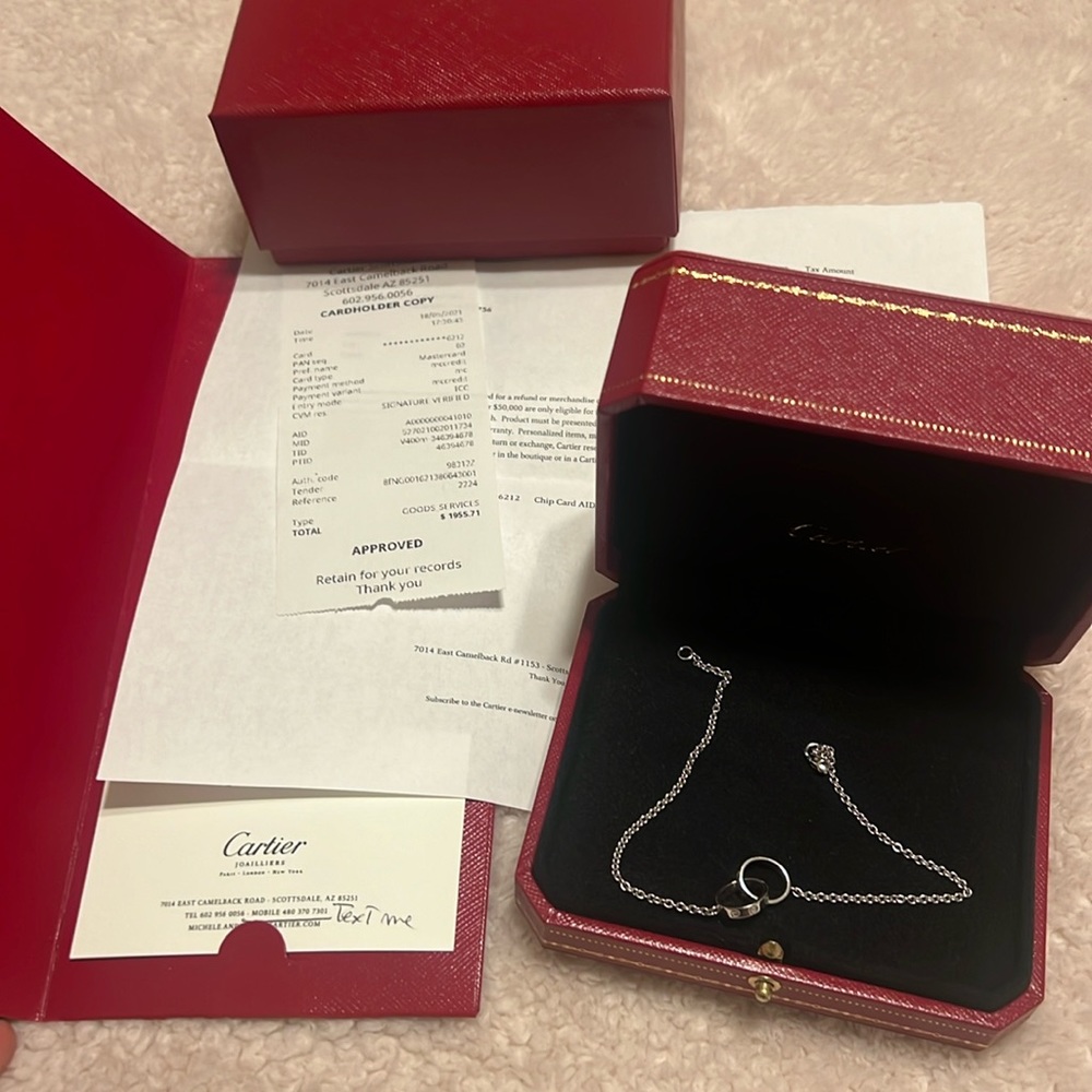 Cartier love bracelet white gold 18 K